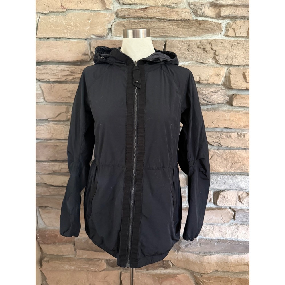 lululemon athletica Black Hooded Windbreaker Jacket